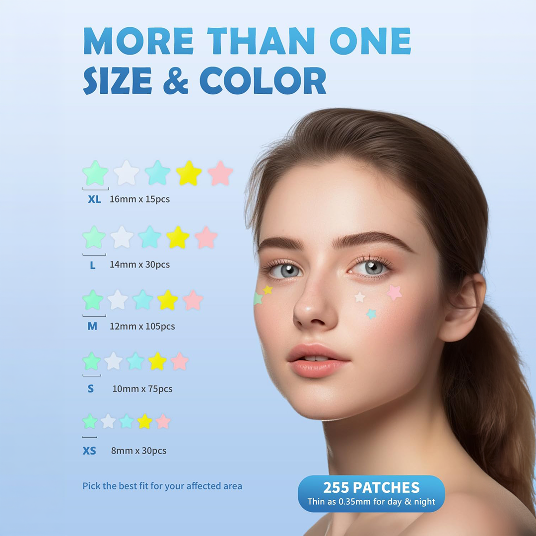 Pimple Patches for Face (255 Pcs) The "Invisible & Aesthetic" Acne Solution