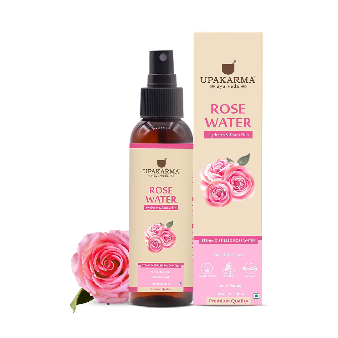 Upakarma Ayurveda Premium Rose Water (120ml) The "Pure Gulab Jal" Skin Refresher