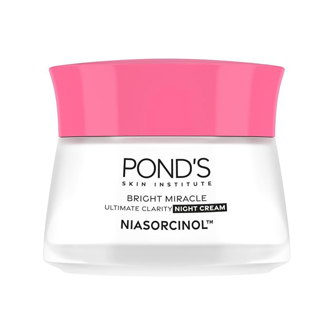 PONDS Bright Beauty Serum Night Cream 50g with Niacinamide Vitamin E & Glycerin for Skin Brightening and Hydration