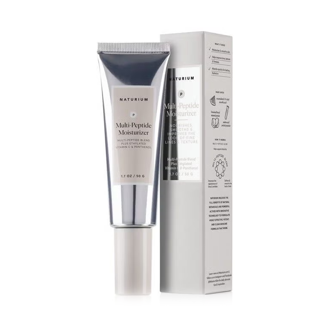 Naturium Multi-Peptide Moisturizer Hydrating & Smoothing Face Cream with Vitamin C, 1.7 oz