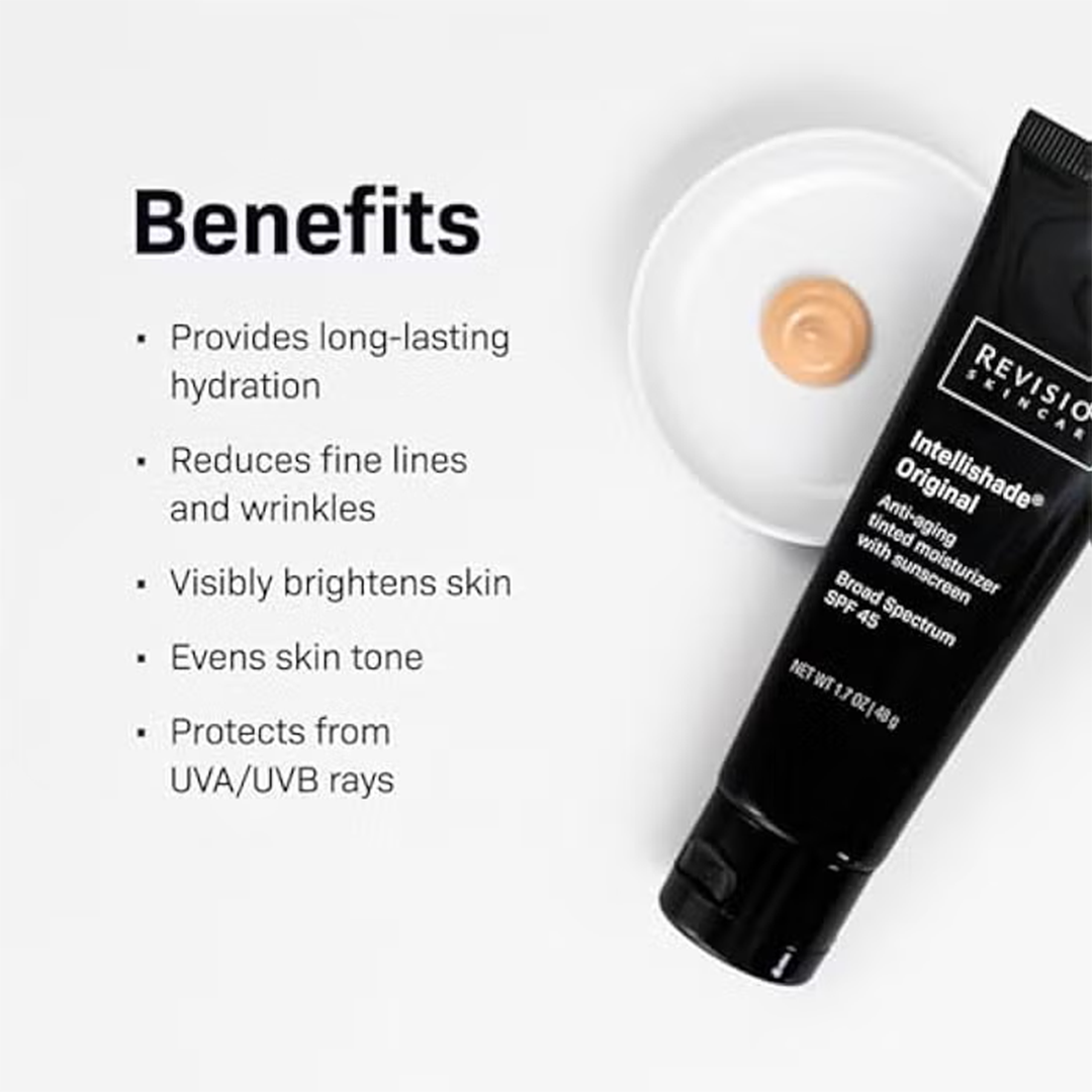 Revision Skincare Intellishade Original SPF 45 Anti-Aging Tinted Sunscreen with Peptides & Vitamin C, 1.7 oz