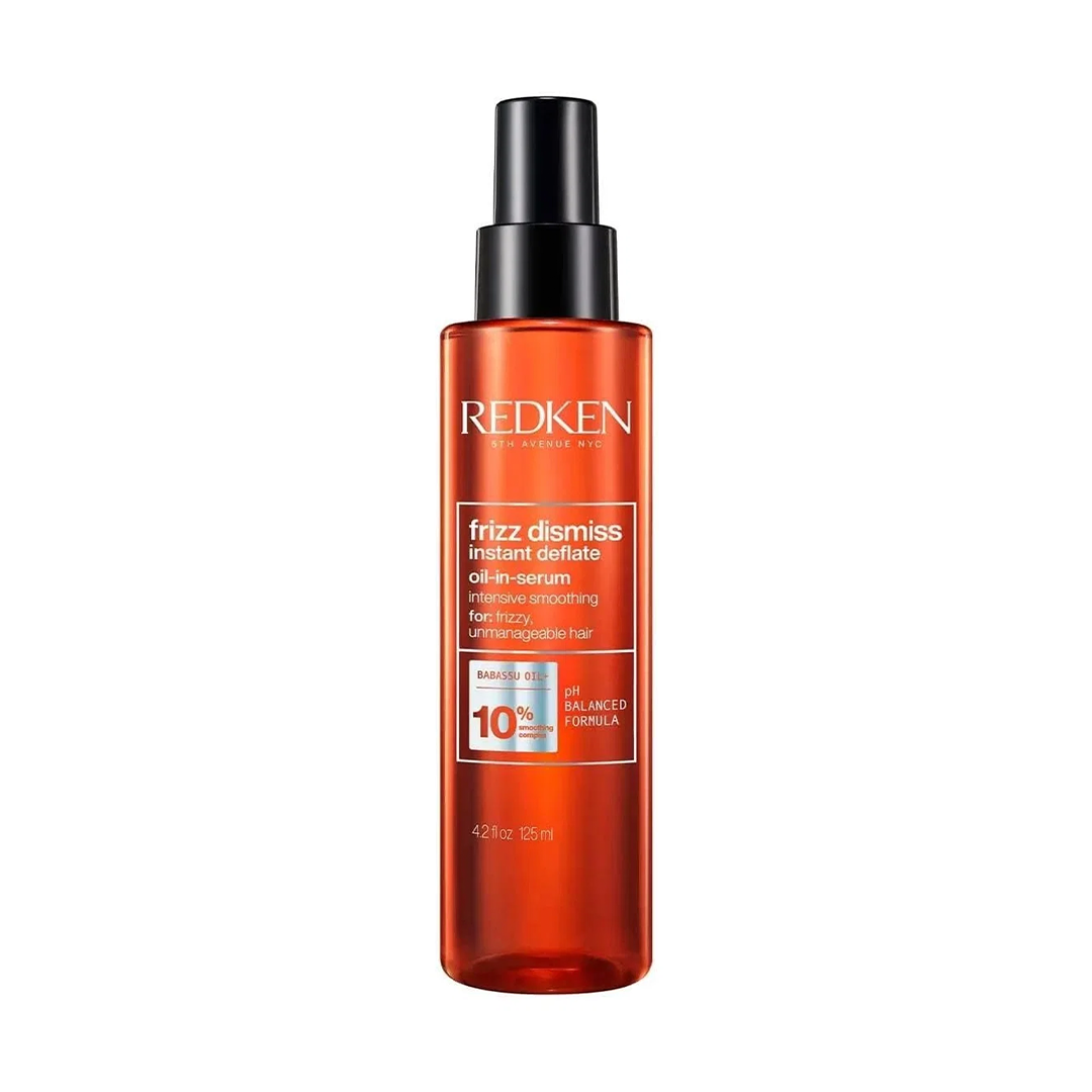 Redken Frizz Dismiss Instant Deflate Sulfate-Free Oil-In-Serum For Frizzy Hair - Enhances Smoothness and Shine With Babassu Oil