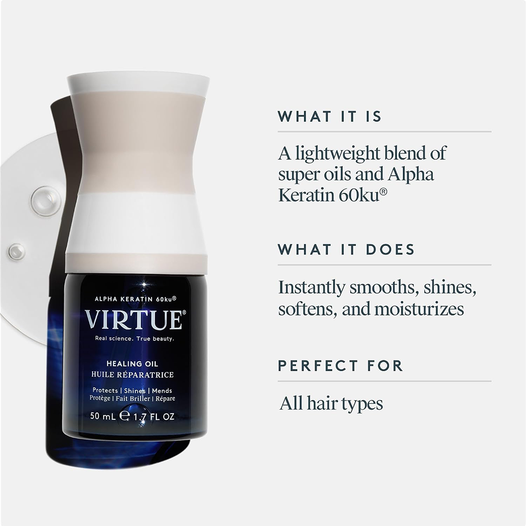 VIRTUE Healing Oil Nourishing Hair Treatment, 1.7 fl oz
