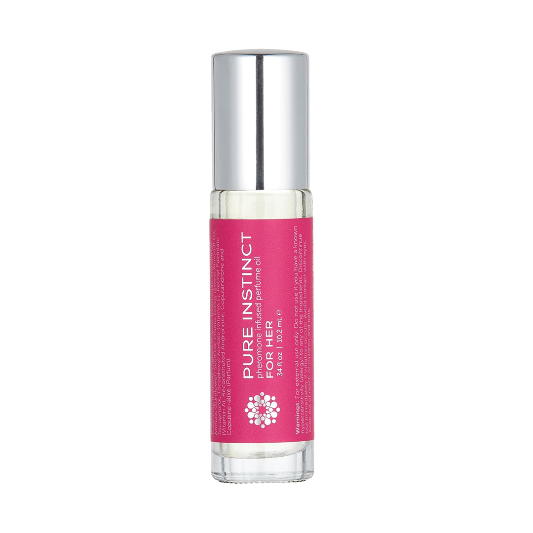 Pure Instinct Roll-On Original Pheromone-Infused Essential Oil Perfume for Women, TSA-Ready