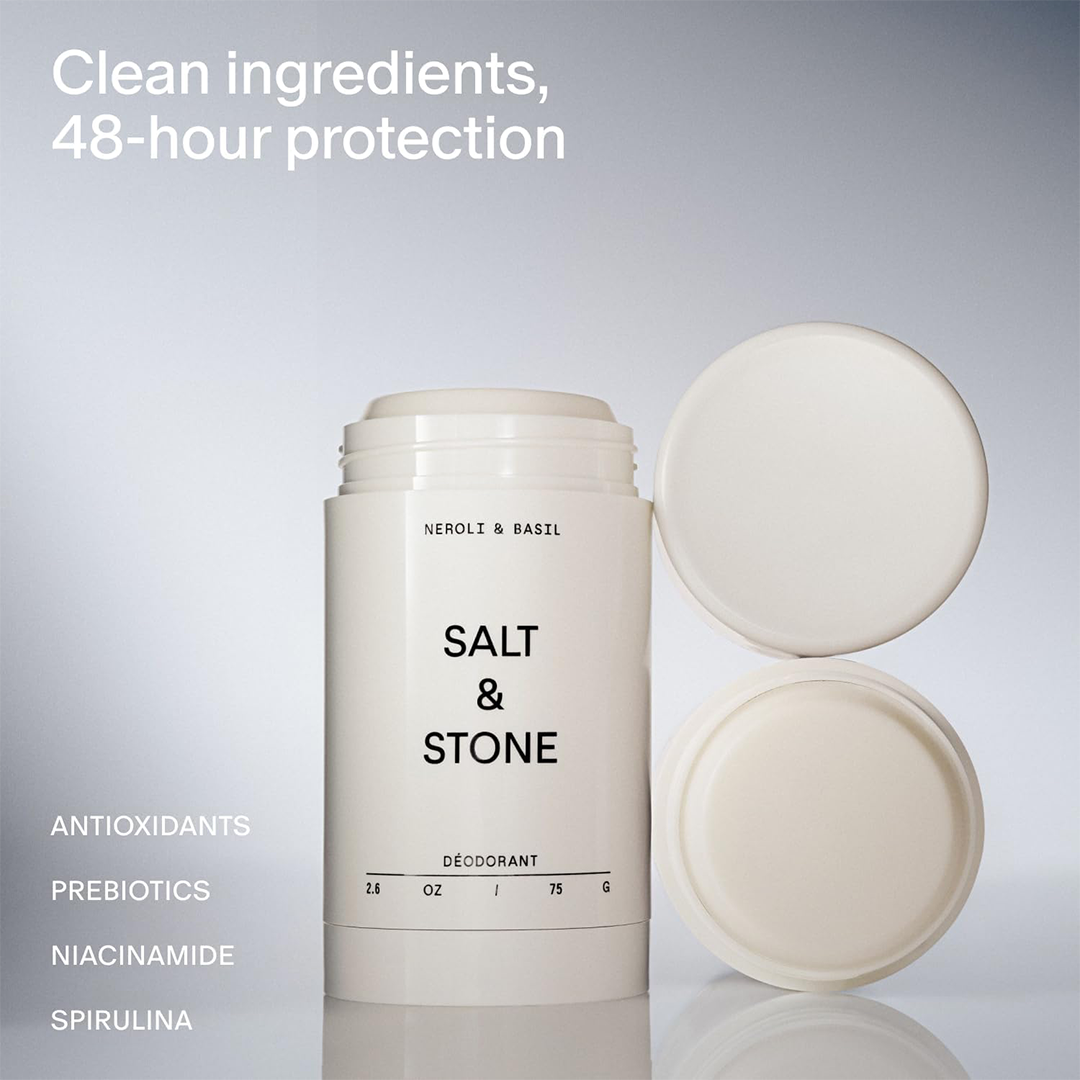 SALT & STONE Aluminum-Free Deodorant Santal & Vetiver, 48H Extra Strength