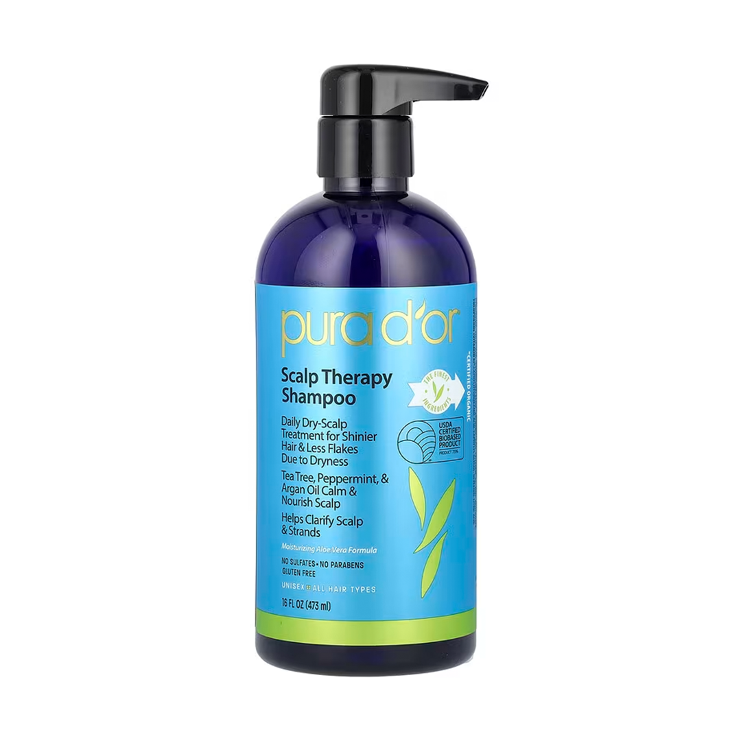 Pura D'or Therapy Hydrates Nourishes Scalp Shampoo, Lavender, 16fl. oz