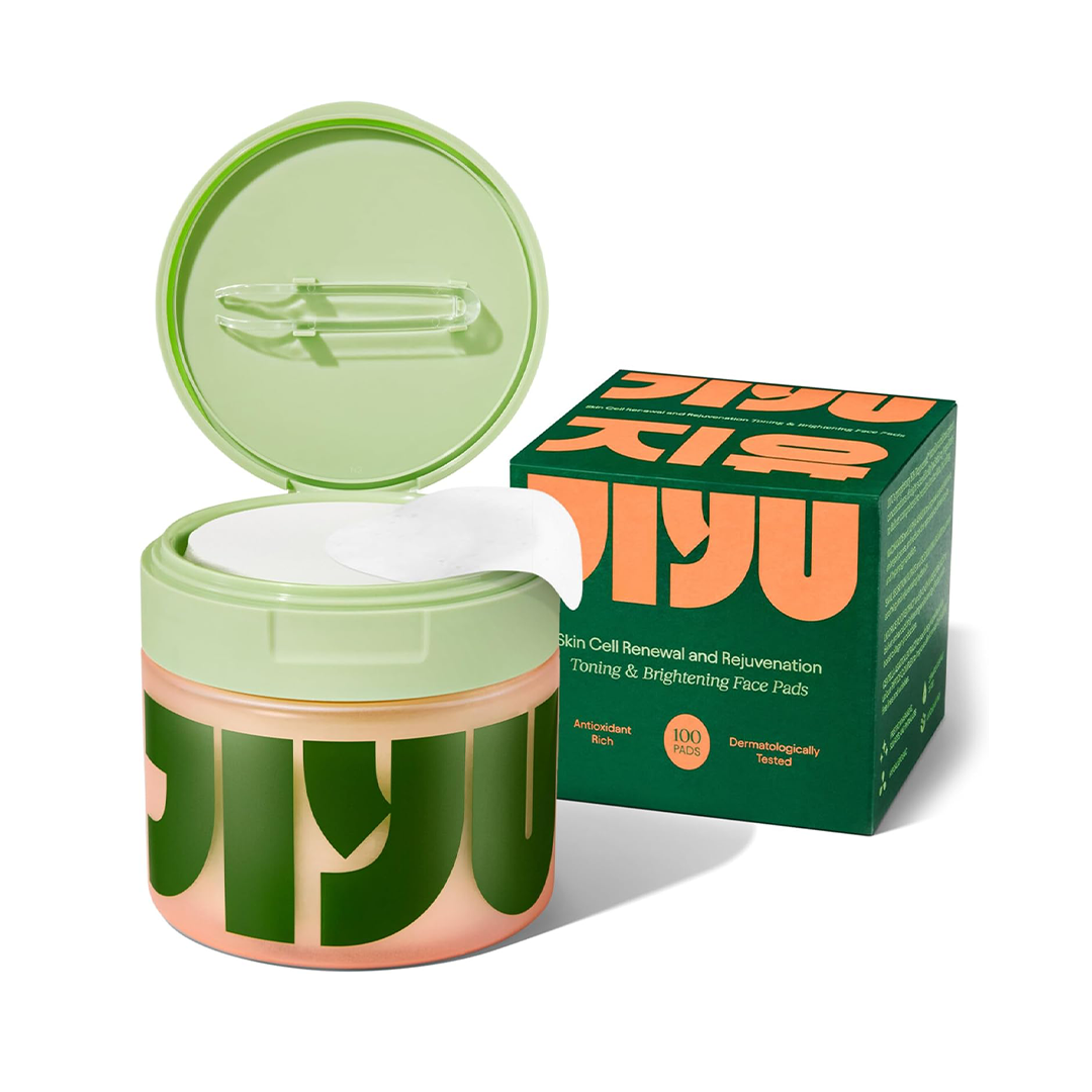 JiYu Toning Polish Pads Korean Skincare for Dark Spots, Wrinkles & Glow