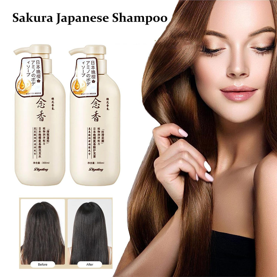 Sakura Japanese Shampoo for Hair Loss with Conditioner Hair Growth Thickening Formula for Smooth Healthy Hair