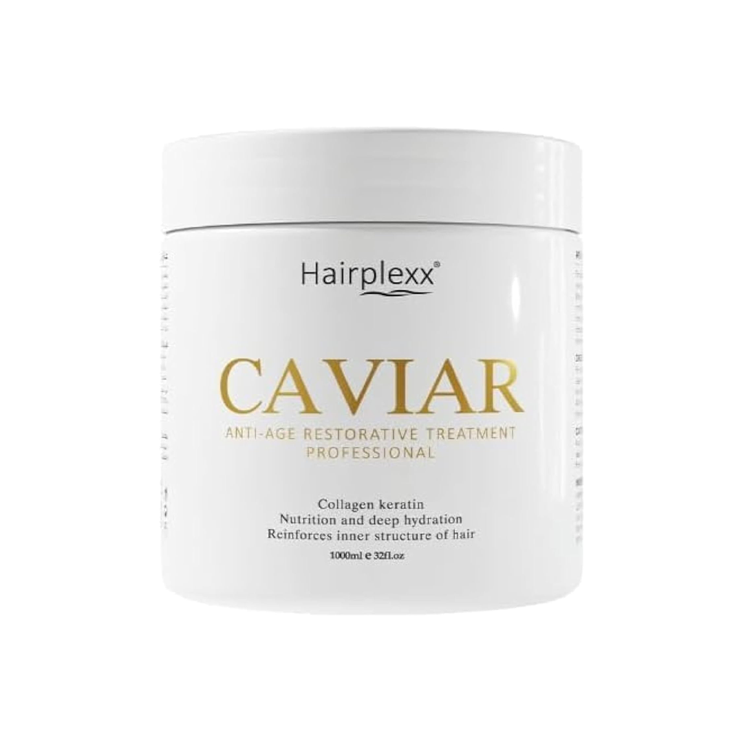 Hairplexx Caviar Hair Mask 1000ml Deep Repair Nourishing Hair Treatment for Dry Damaged and Frizzy Hair