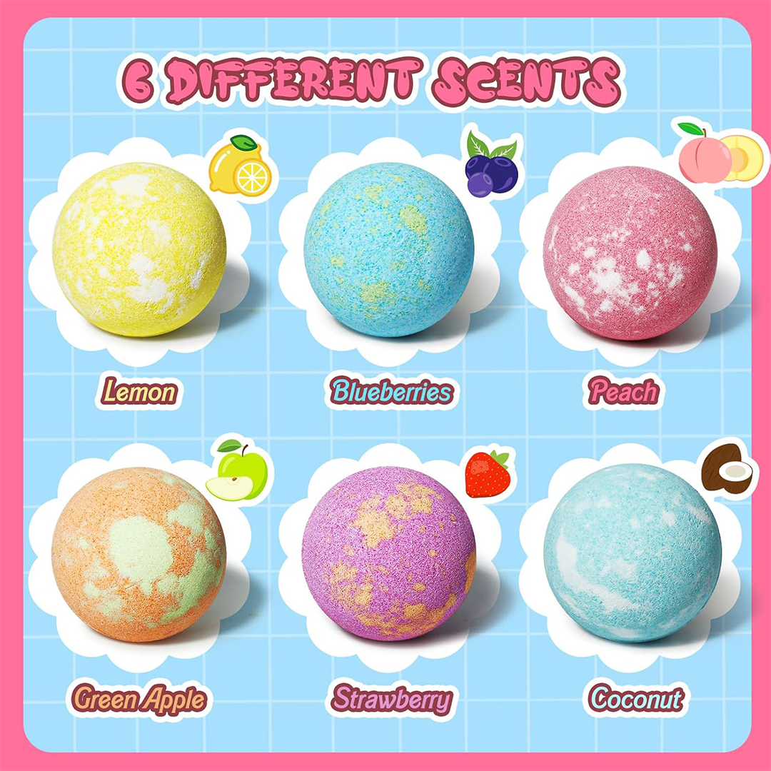 Unicorn Bath Bombs for Kids Surprise Bracelet Inside | Bubble Bath Toys & Birthday Gift for Girls Ages 48