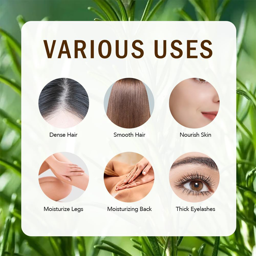 Rosemary Oil for Hair Growth 100% Pure Natural Grade A+ Hair Loss Treatment Scalp Nourishing Oil for Dry and Damaged Hair