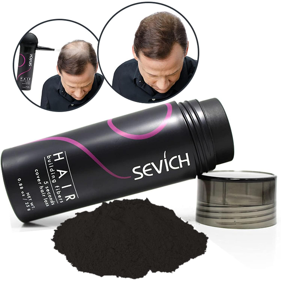 Maxter Hair Fibers Medium Brown 25g Natural Cotton Microfibers for Instant Hair Loss Coverage for Men and Women