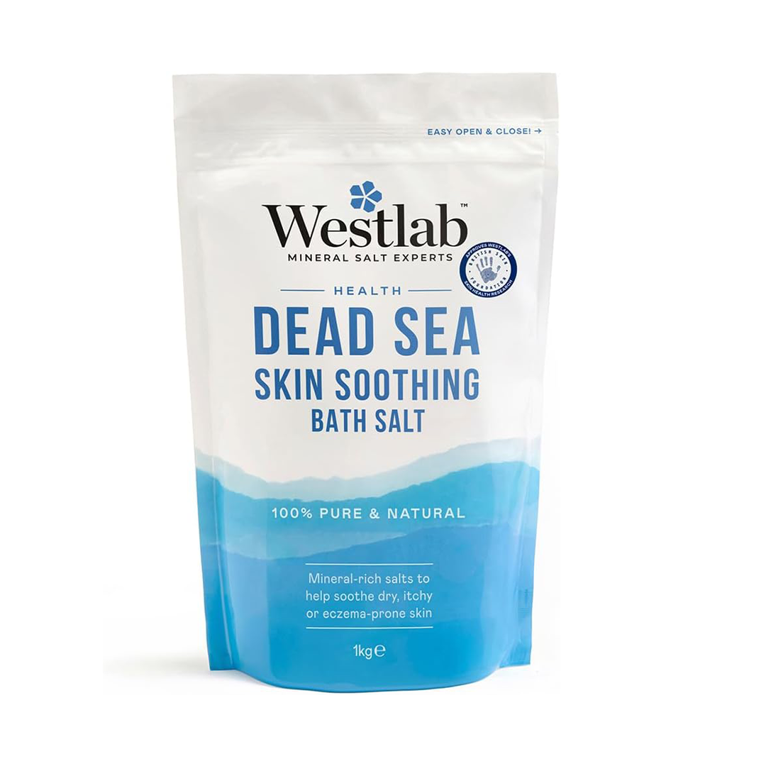 Westlab 100% Pure Dead Sea Salt 1kg Natural Bath Soak for Muscle Relief Relaxation and Skin Care