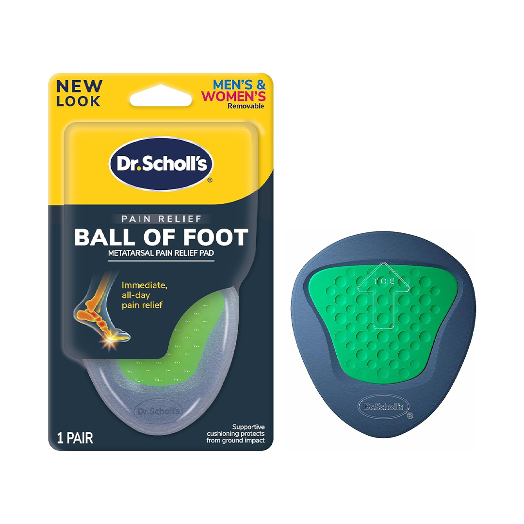 Dr. Scholls Ball of Foot Pain Relief Orthotics One Size Metatarsal Support Insoles for Immediate and All-Day Pressure Relief