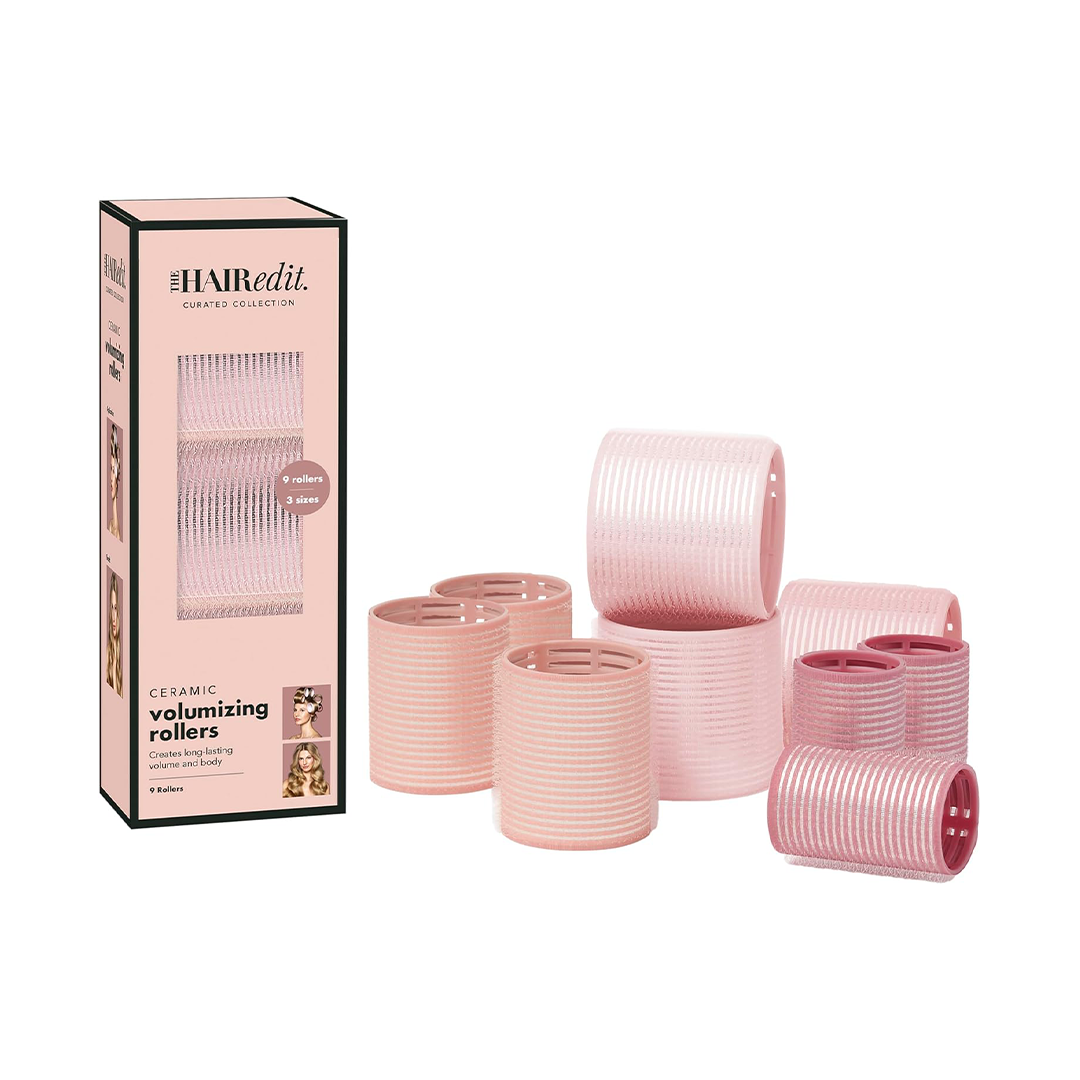 The Hair Edit Ceramic Core Hair Rollers – 9 Pack | Salon-Quality Volume & Soft Curls