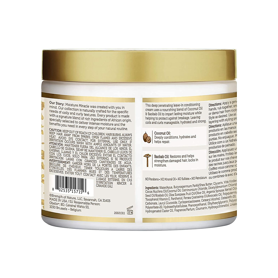 African Pride Moisture Miracle Leave In Conditioner Cream 15oz