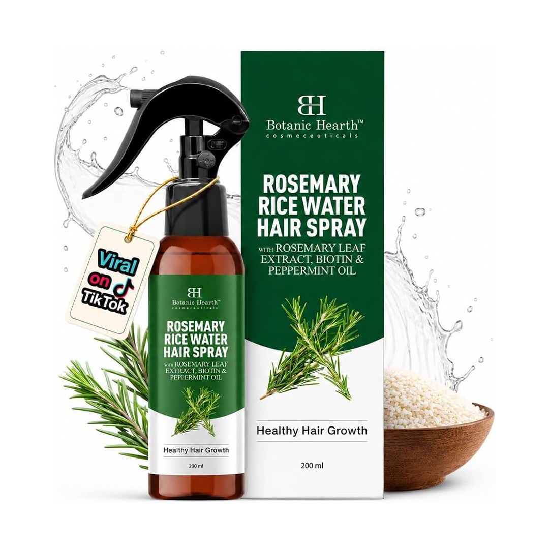 Botanic Hearth Rosemary Water Hair Spray with Peppermint and Biotin 6.8 fl oz Hair Care Spray
