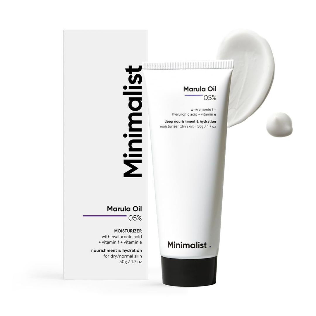 Minimalist Moisturizing Face Cream with Hyaluronic Acid and Marula Oil