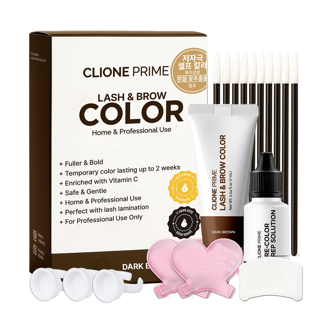 Dark Brown Eyebrow and Eyelash Tint Kit