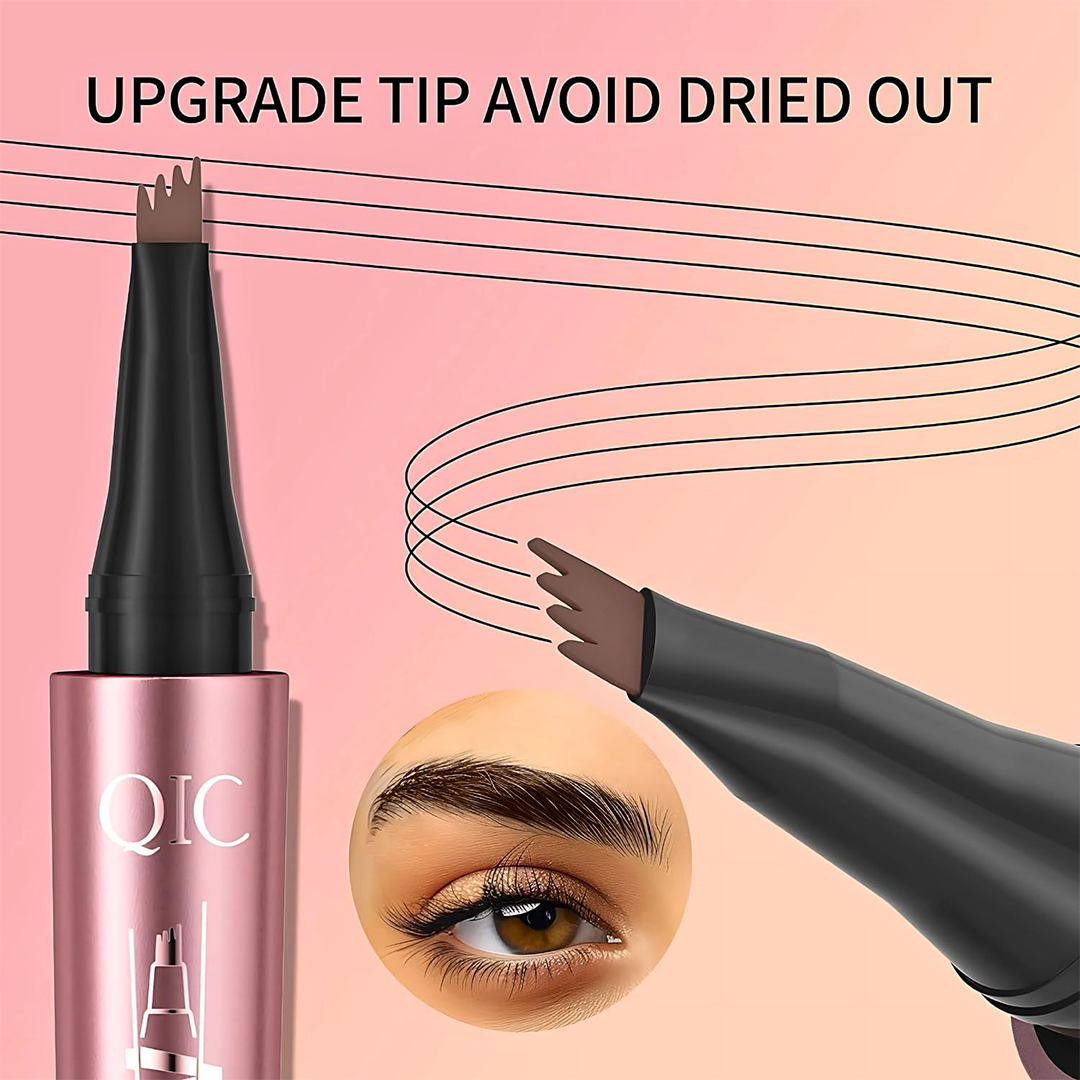 Dark Brown Microblading Eyebrow Pencil Waterproof 3D Fork Tip