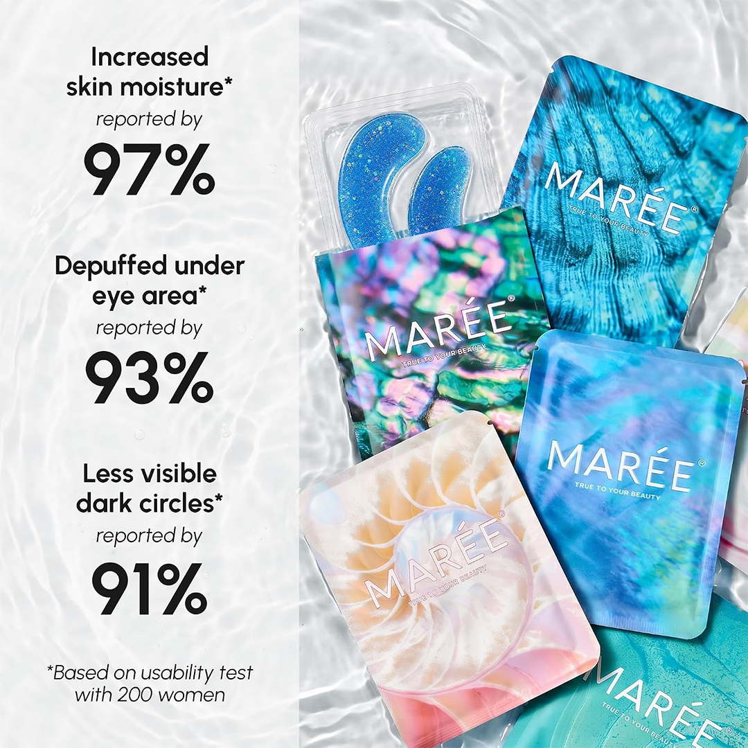 MAREE Cooling Under Eye Gel Patches with Collagen and Hyaluronic Acid