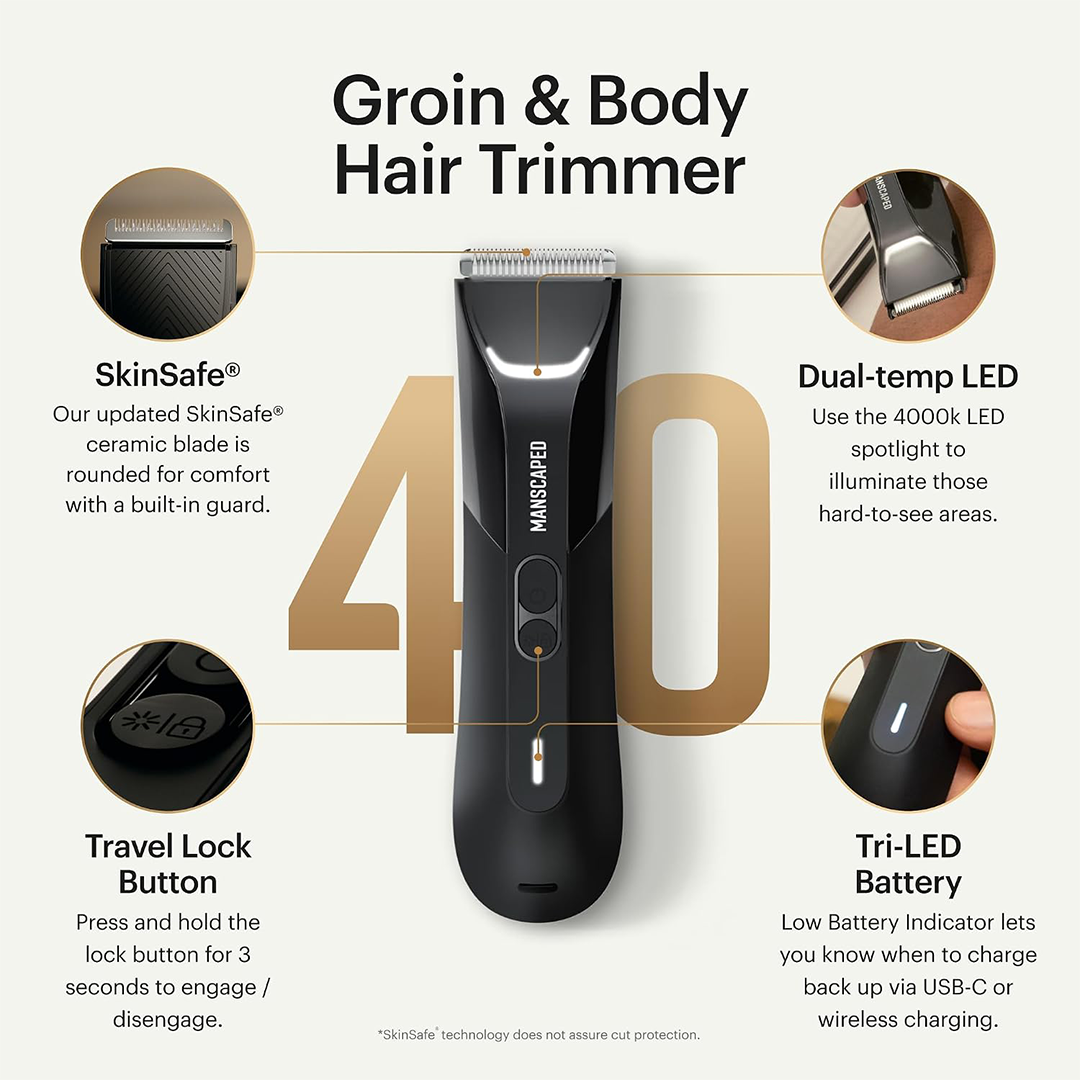 MANSCAPED Lawn Mower 4.0 PRO Waterproof Body Hair Trimmer
