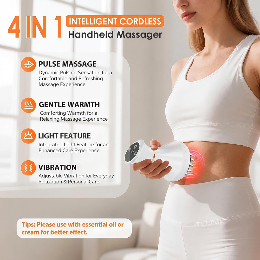 Body Sculpting Machine with Red Light Therapy Lymphatic Drainage & Anti-Cellulite Massager for Legs, Arms, Hips, Belly & Lower Back