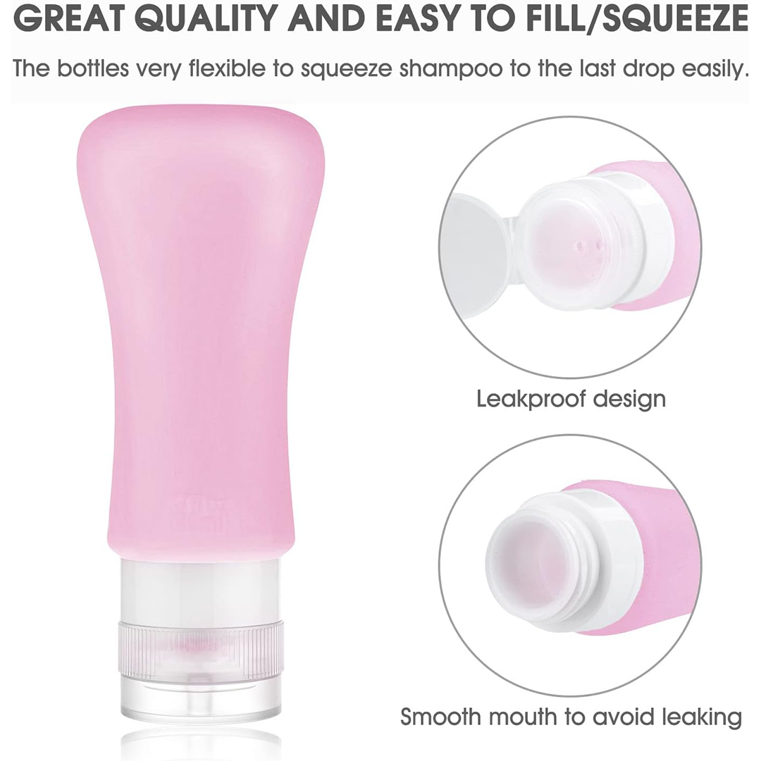 Travel Toiletry Bottles Set Leakproof TSA Approved Refillable Travel Containers with Accessories
