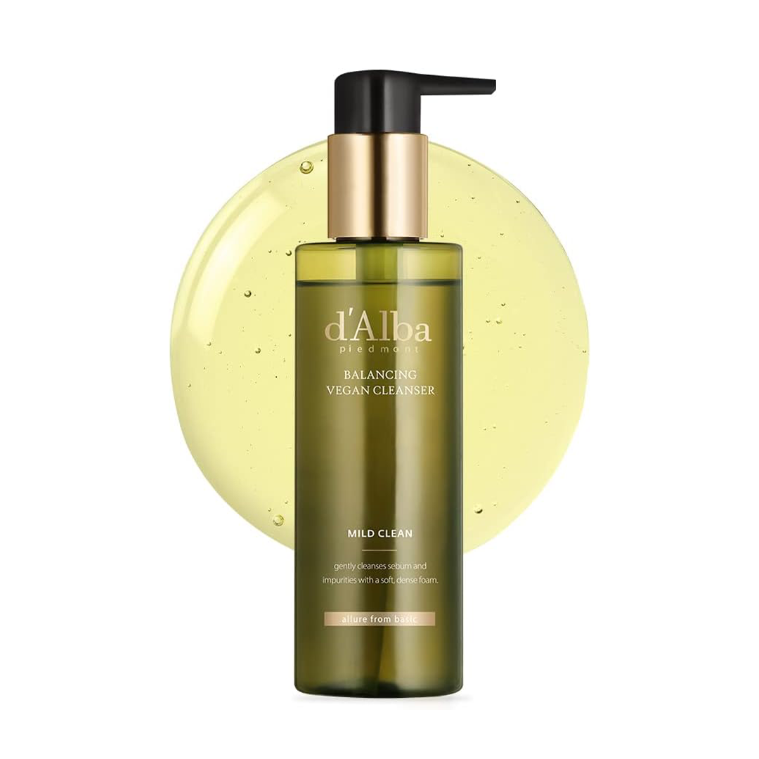 DAlba Piedmont Italian White Truffle Balancing Vegan Cleanser Hydrating PH Face Cleanser for Sensitive Skin Gentle Daily Facial Wash