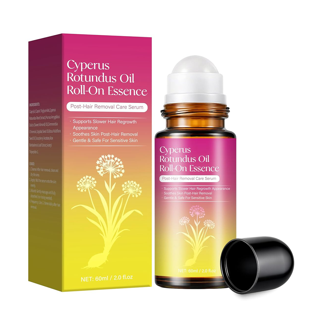Cyperus Rotundus Oil Roll On Essence Post Hair Removal Care Serum for Smooth Moisturized Skin 60ml