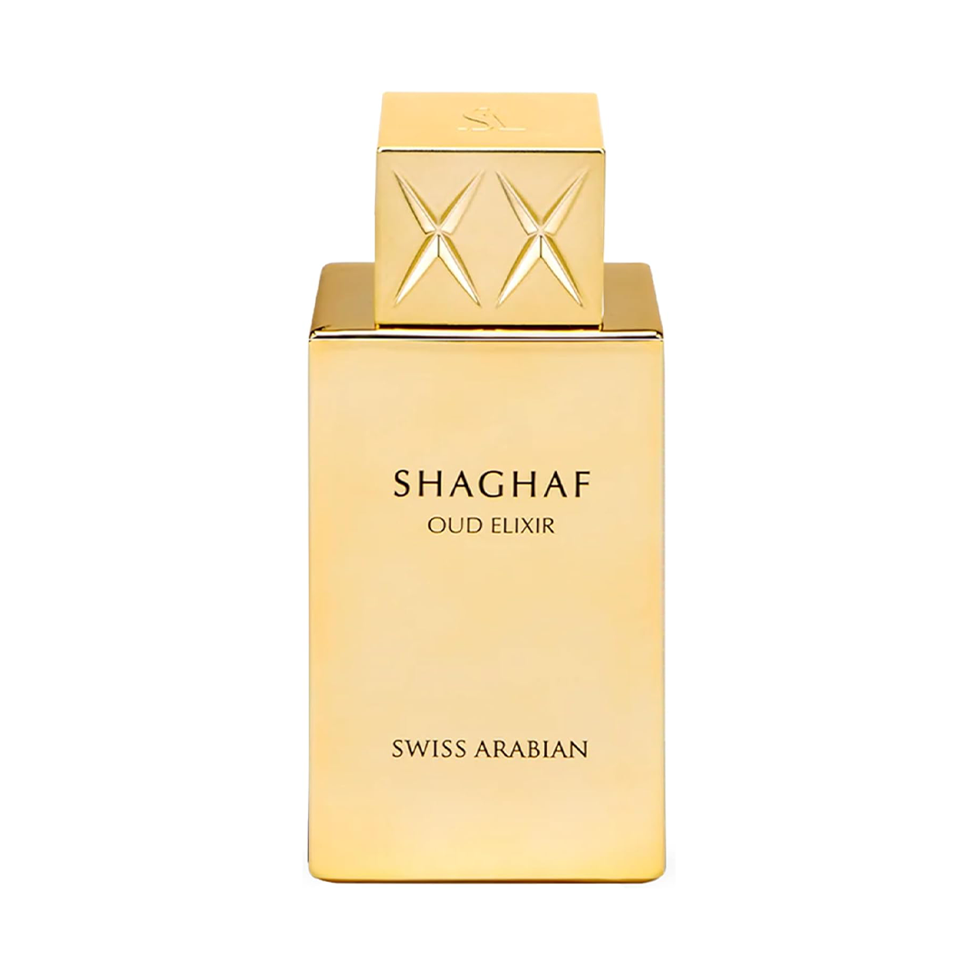 Swiss Arabian Shaghaf Oud Elixir Eau de Parfum Unisex Oud Gourmand Amber Fragrance 75ml