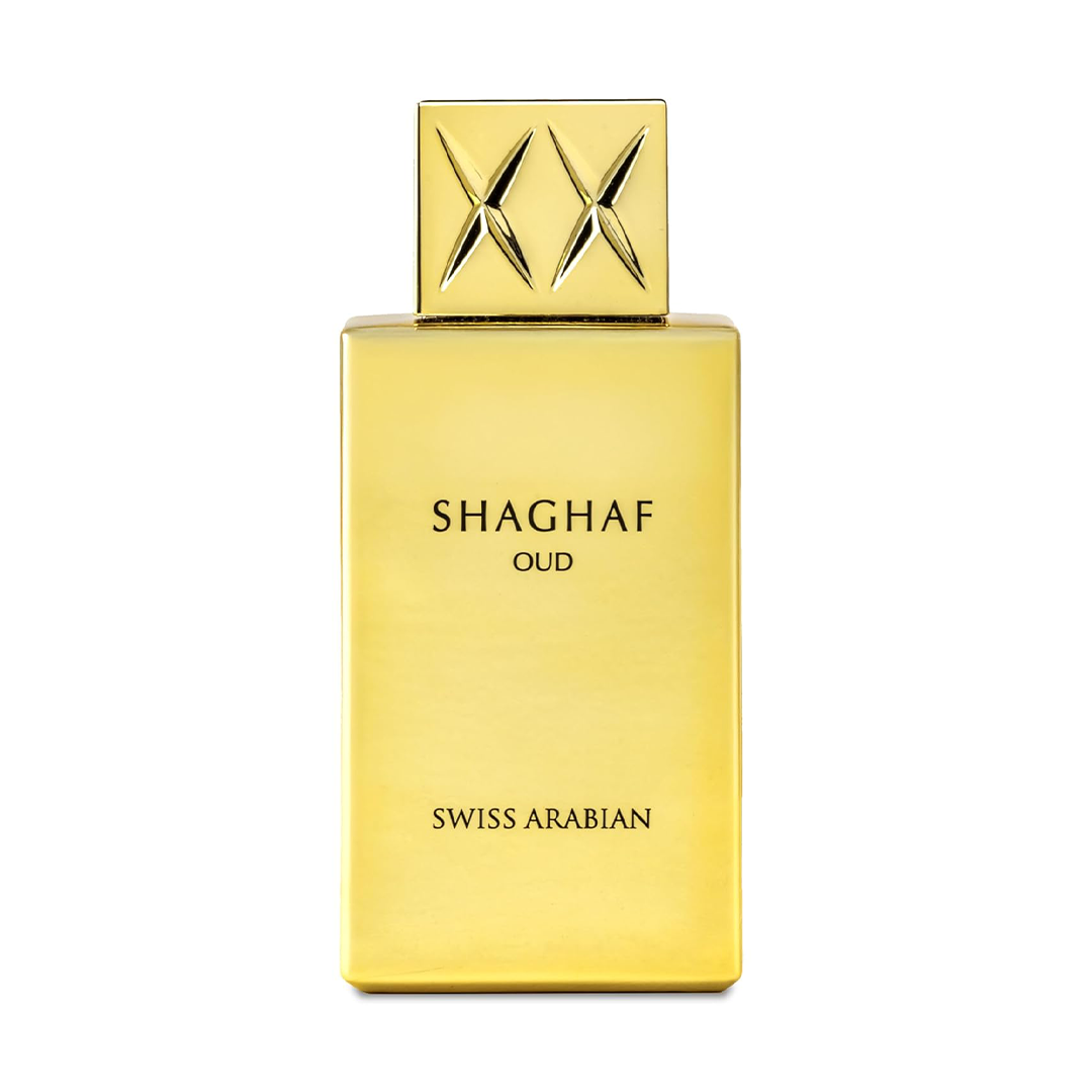 Swiss Arabian Shaghaf Oud Eau de Parfum Unisex Rose Saffron Vanilla and Oud Fragrance 75ml