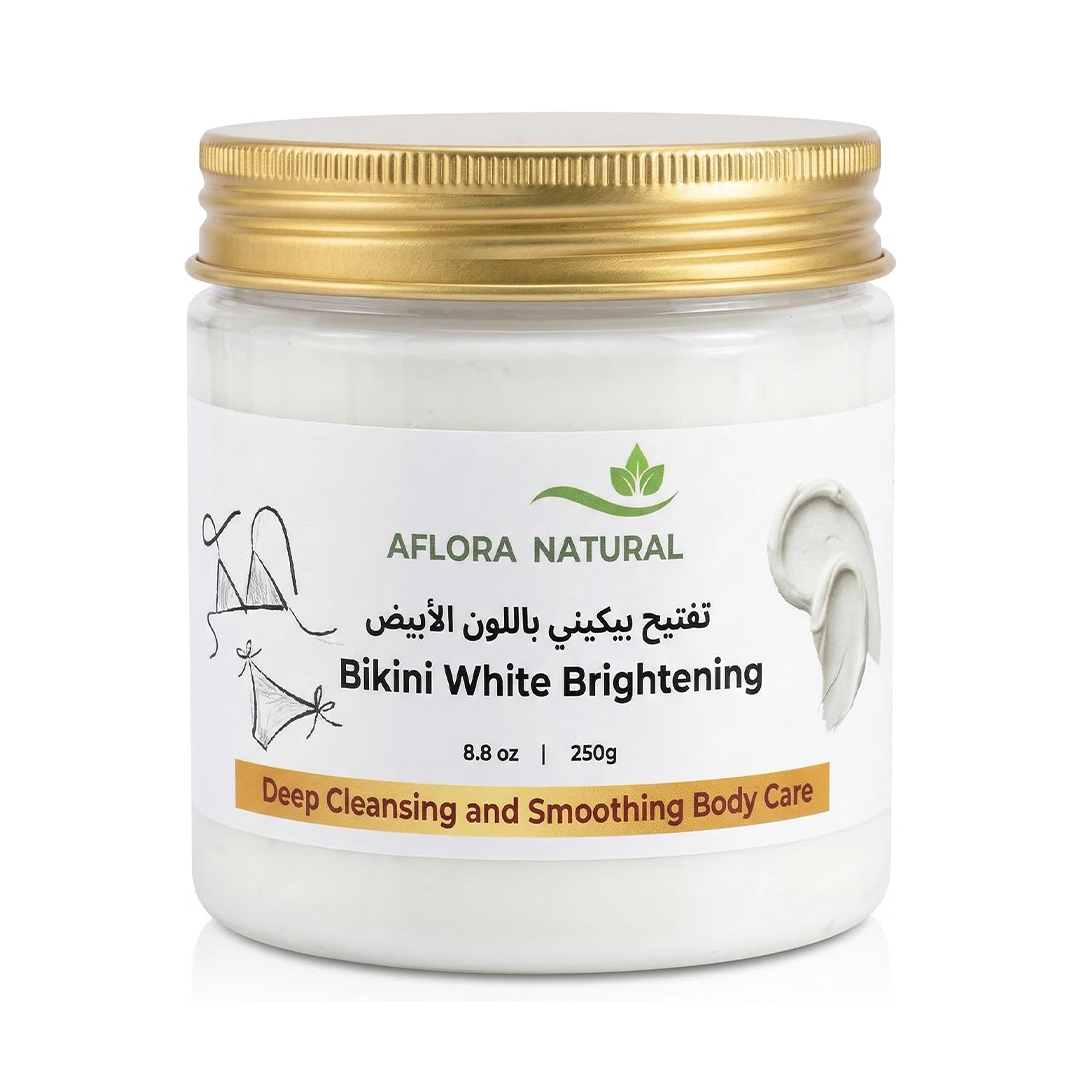 Aflora Natural Bikini White Brightening and Moisturising Cream for Sensitive Areas 250g
