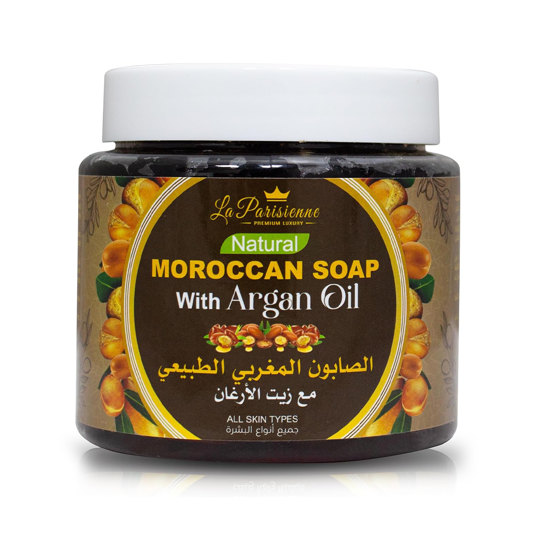 La Parisienne Natural Moroccan Soap with Argan Oil for All Skin Types 500g