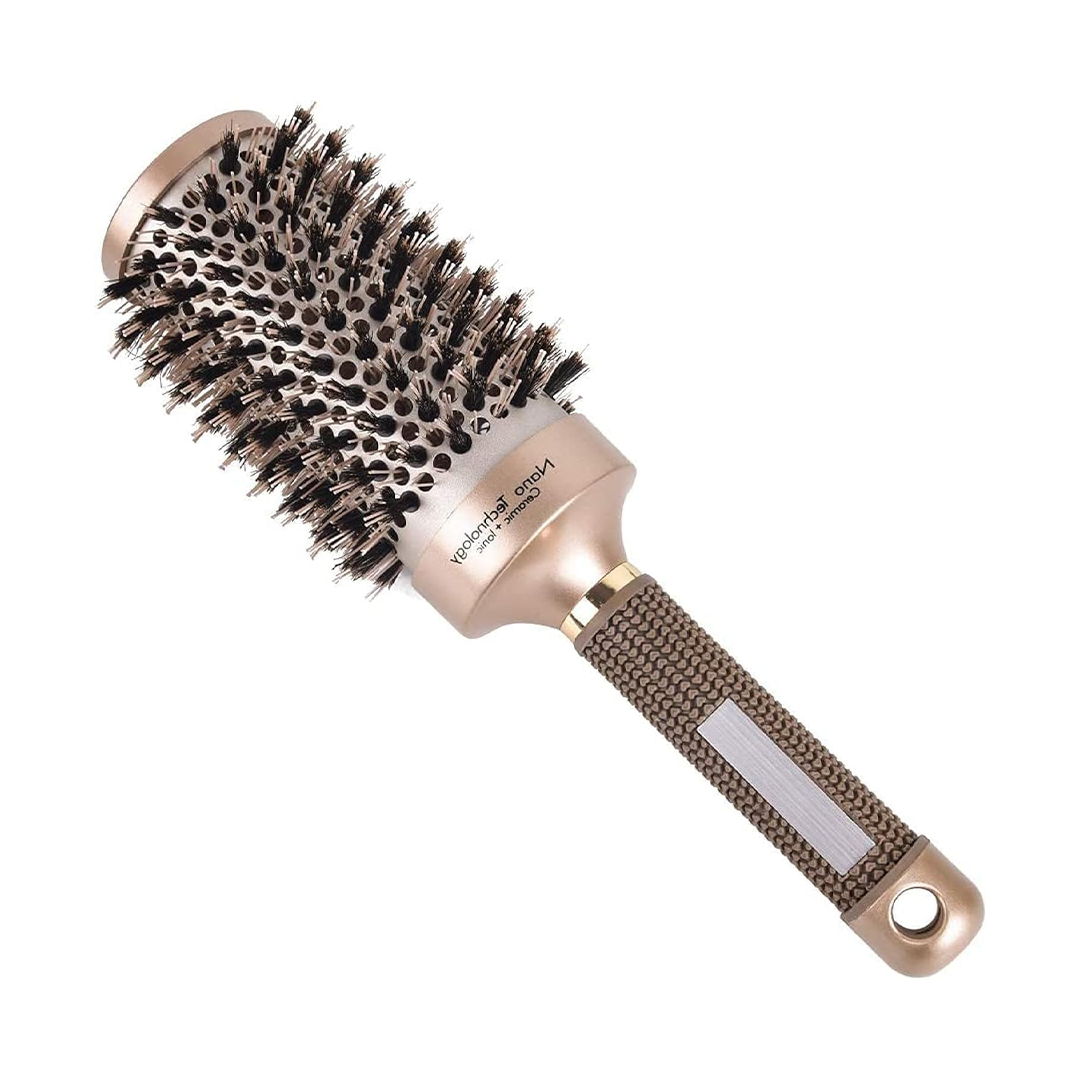 45mm Round Hair Brush Nano Thermal Ceramic Ionic Blow Drying Brush for Styling Straightening Volume Shiny Hair and Waves