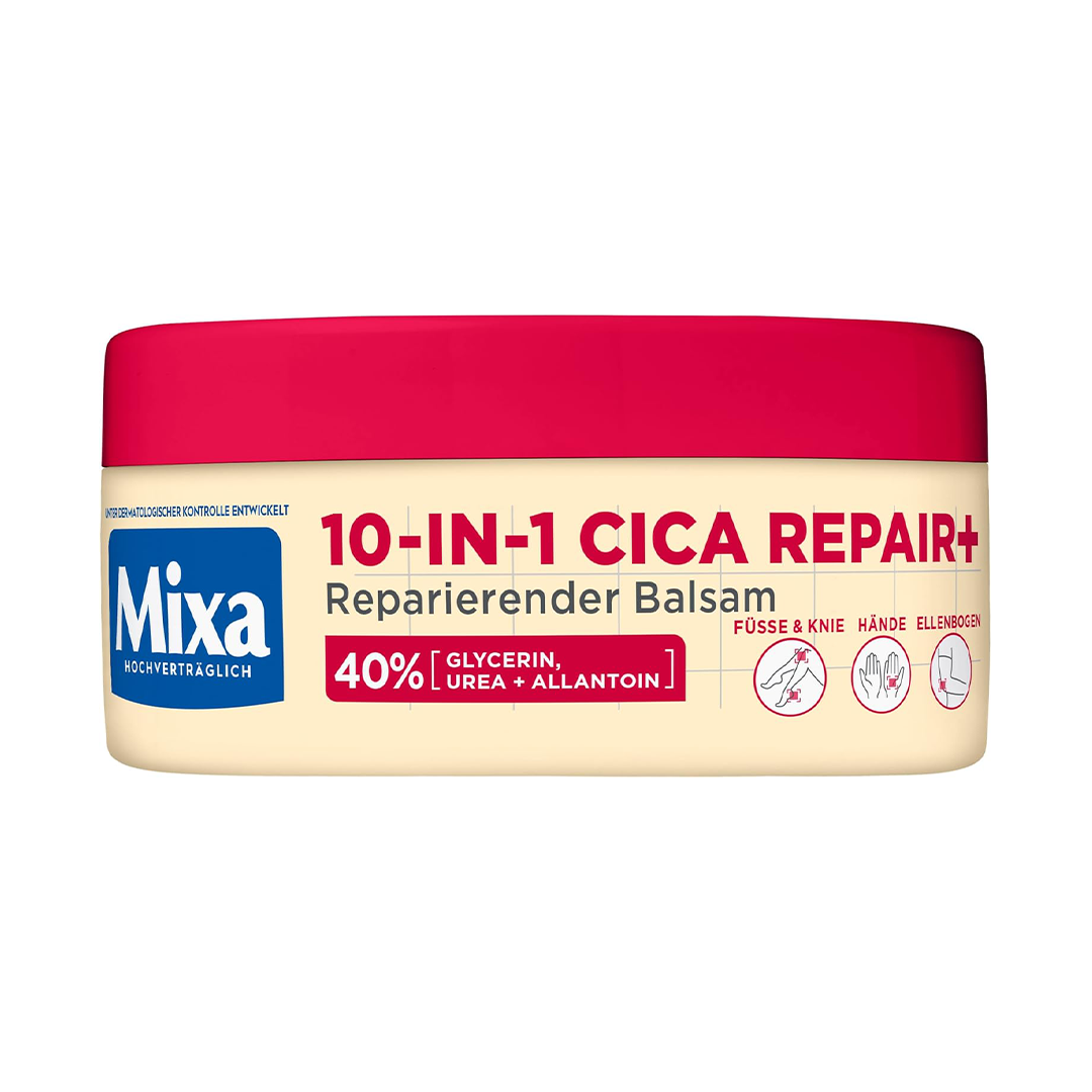 Mixa Urea Cica Repair+ 10-in-1 Repair Balm with 40% Glycerin, Urea & Allantoin for Very Dry & Cracked Skin – 150ml