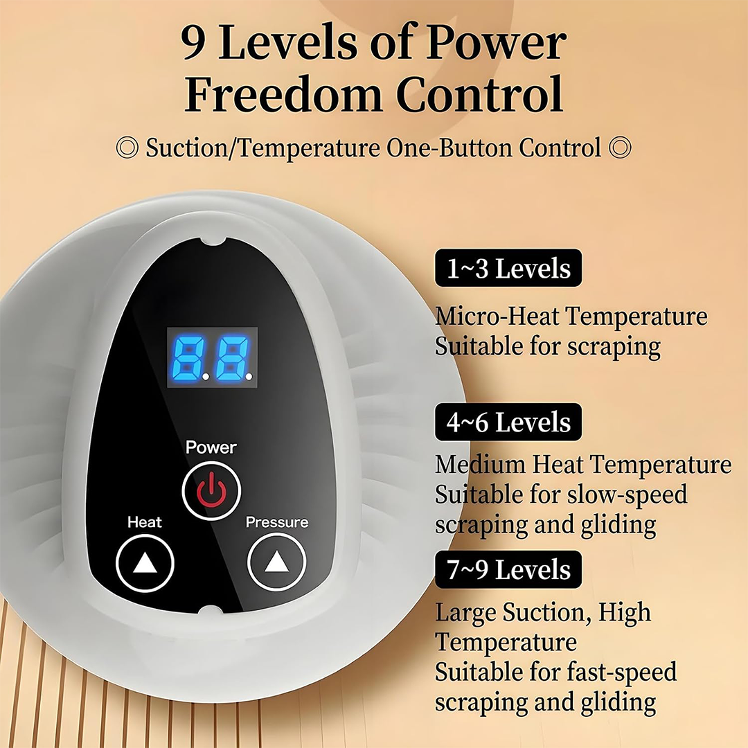 Growalleter Vacuvia Sculpt Glow 4 in 1 LED Vibration Suction Body Massager 9 Intensities Rechargeable
