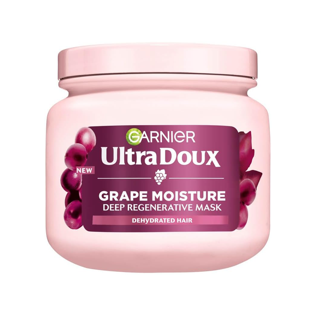 Garnier Ultra Doux Grape Moisture Hair Mask – Hydrating Mask for Dehydrated Hair, 340 ml