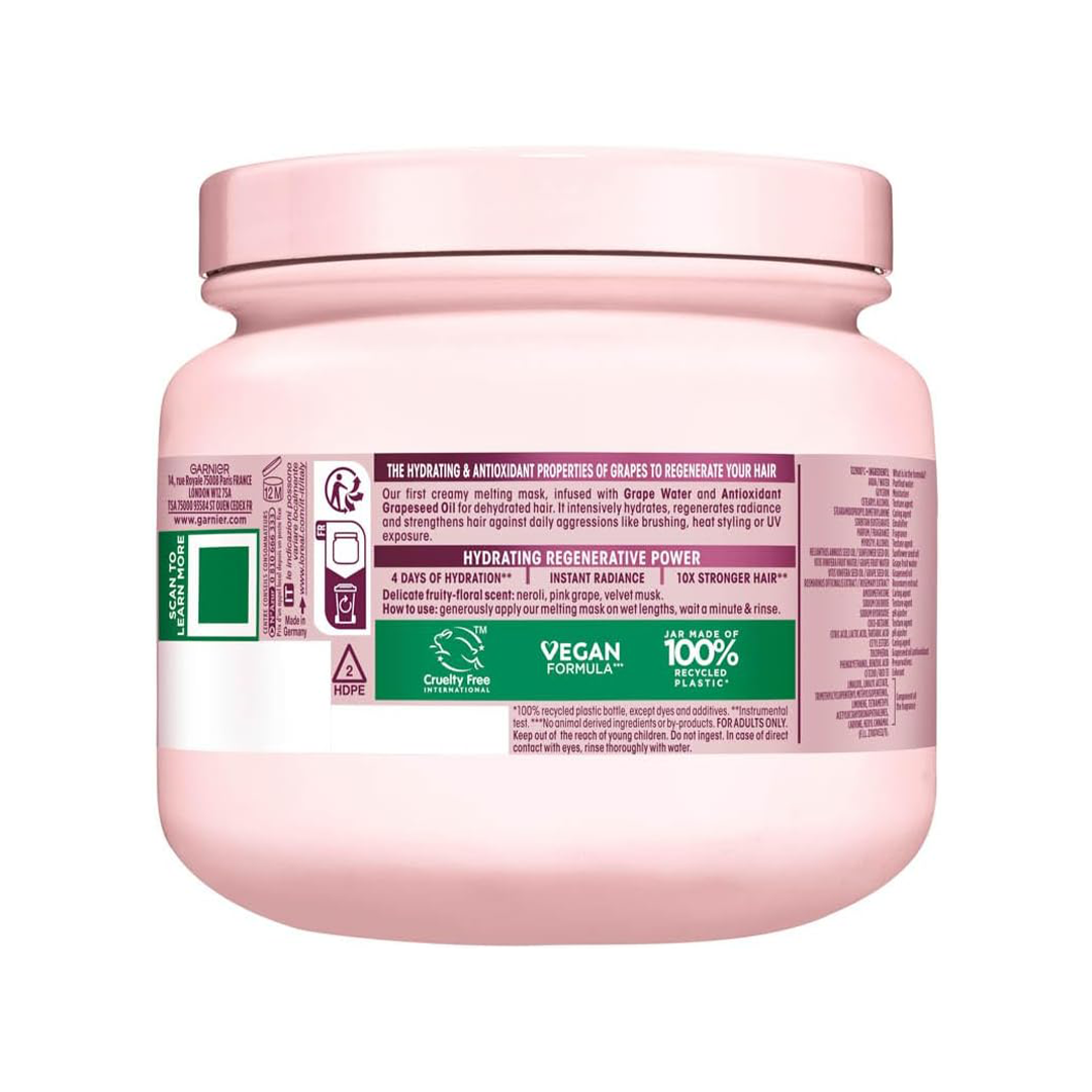 Garnier Ultra Doux Grape Moisture Hair Mask – Hydrating Mask for Dehydrated Hair, 340 ml