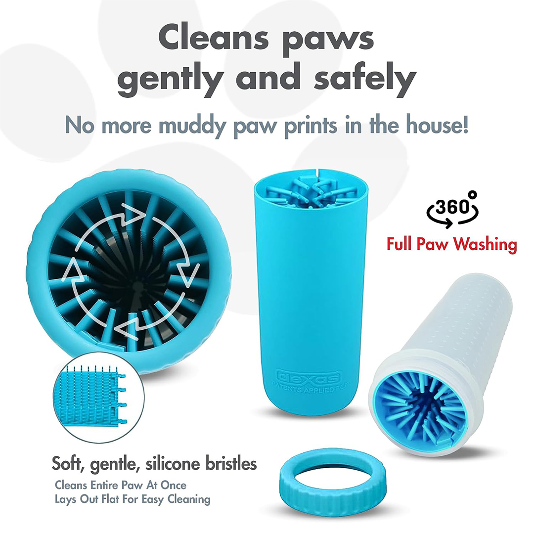 Dexas MudBuster Portable Dog Paw Cleaner Large Blue