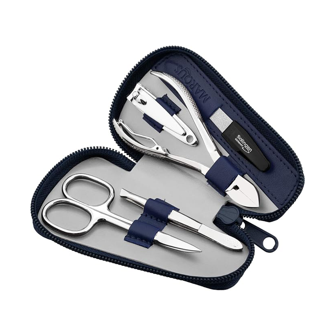 marQus Professional Manicure Set for Men – Stainless Steel Nail Grooming Kit Made in Solingen, Germany