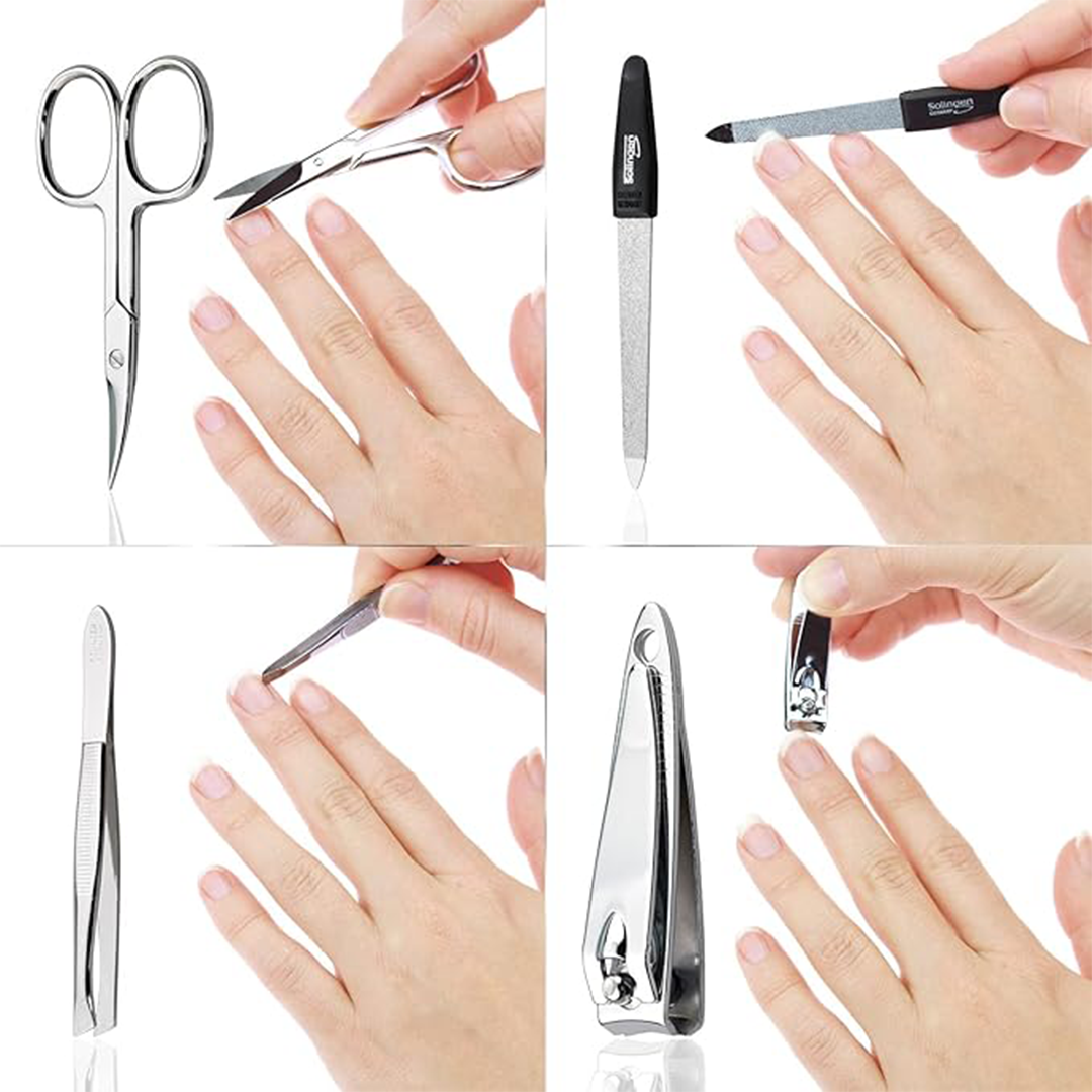 marQus Professional Manicure Set for Men – Stainless Steel Nail Grooming Kit Made in Solingen, Germany