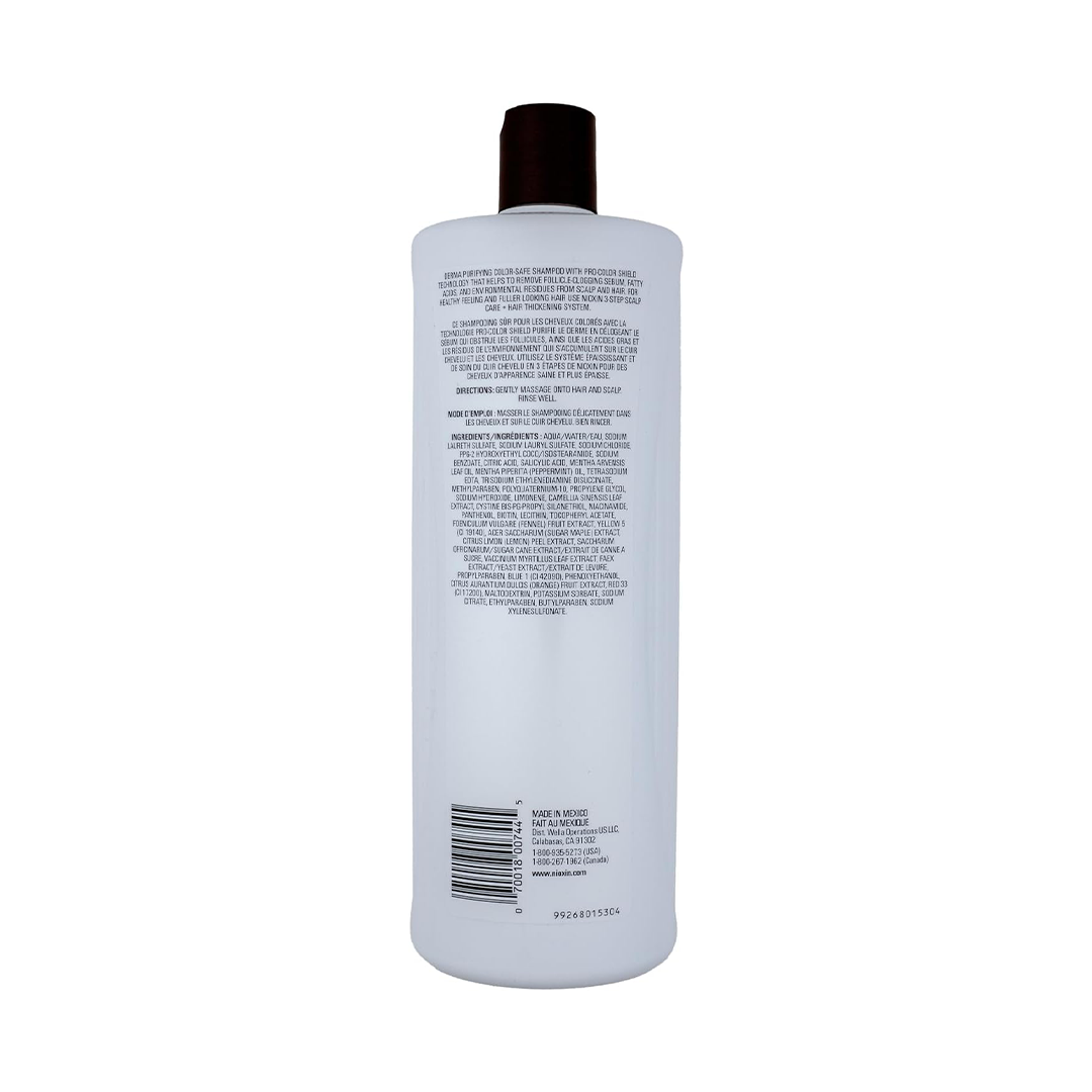 Nioxin Scalp + Hair Thickening System 2 Cleanser Shampoo (33.8 fl oz) The "Scalp First" Volume Solution