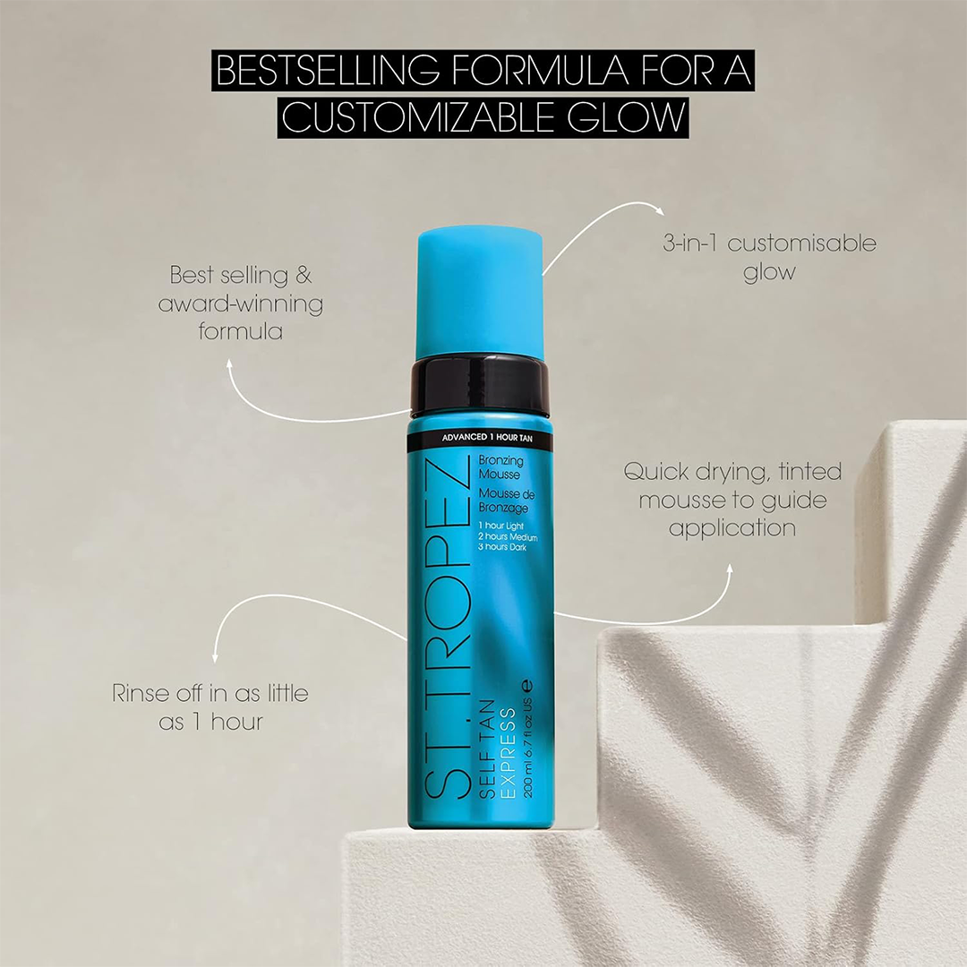 St. Tropez Self Tan Express Advanced Bronzing Mousse, 6. 7 Fl Oz - 2724732552887