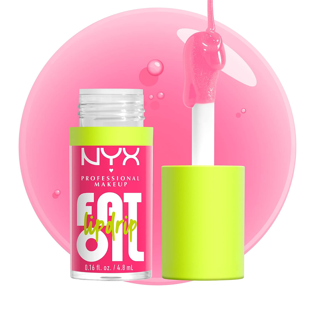 ملمع شفاه NYX Professional Makeup Fat Oil Lip Drip، مرطب، لامع، نباتي، غير لزج، يرطب لمدة 12 ساعة، يحتوي على السكوالين وزيوت التوت البري والتوت الذهبي - Missed Call