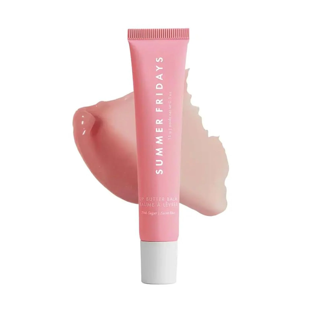 Summer Fridays Lip Butter Balm - Conditioning Lip Mask and Lip Balm - Pink Sugar (.5 Oz)