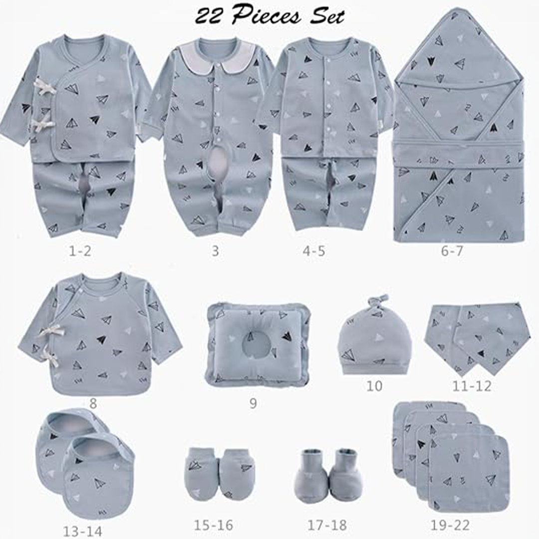 HALAYAYA Newborn Baby Gift Set Premium Cotton Layette Set (03 Months)
