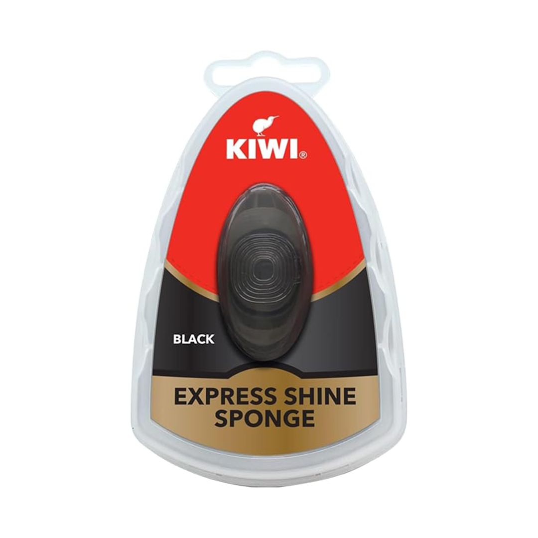 Kiwi Express Shine Sponge Instant Shoe Shine for Black Leather | Travel-Friendly | 5 mL