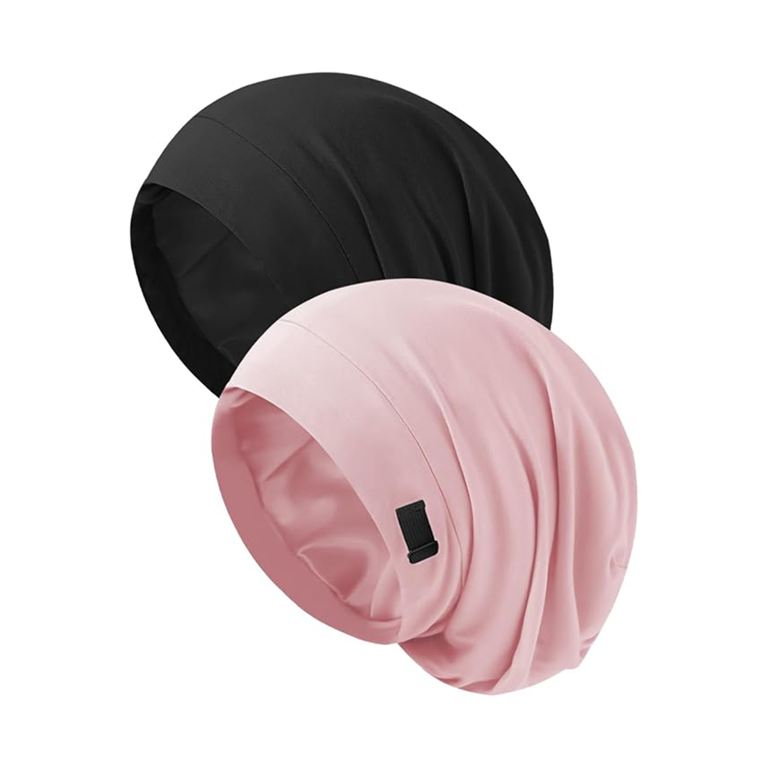 Silk Bonnet for Sleeping Women Satin Lined Hair Protection Cap Adjustable Anti Frizz Sleep Cap for Curly Natural Hair
