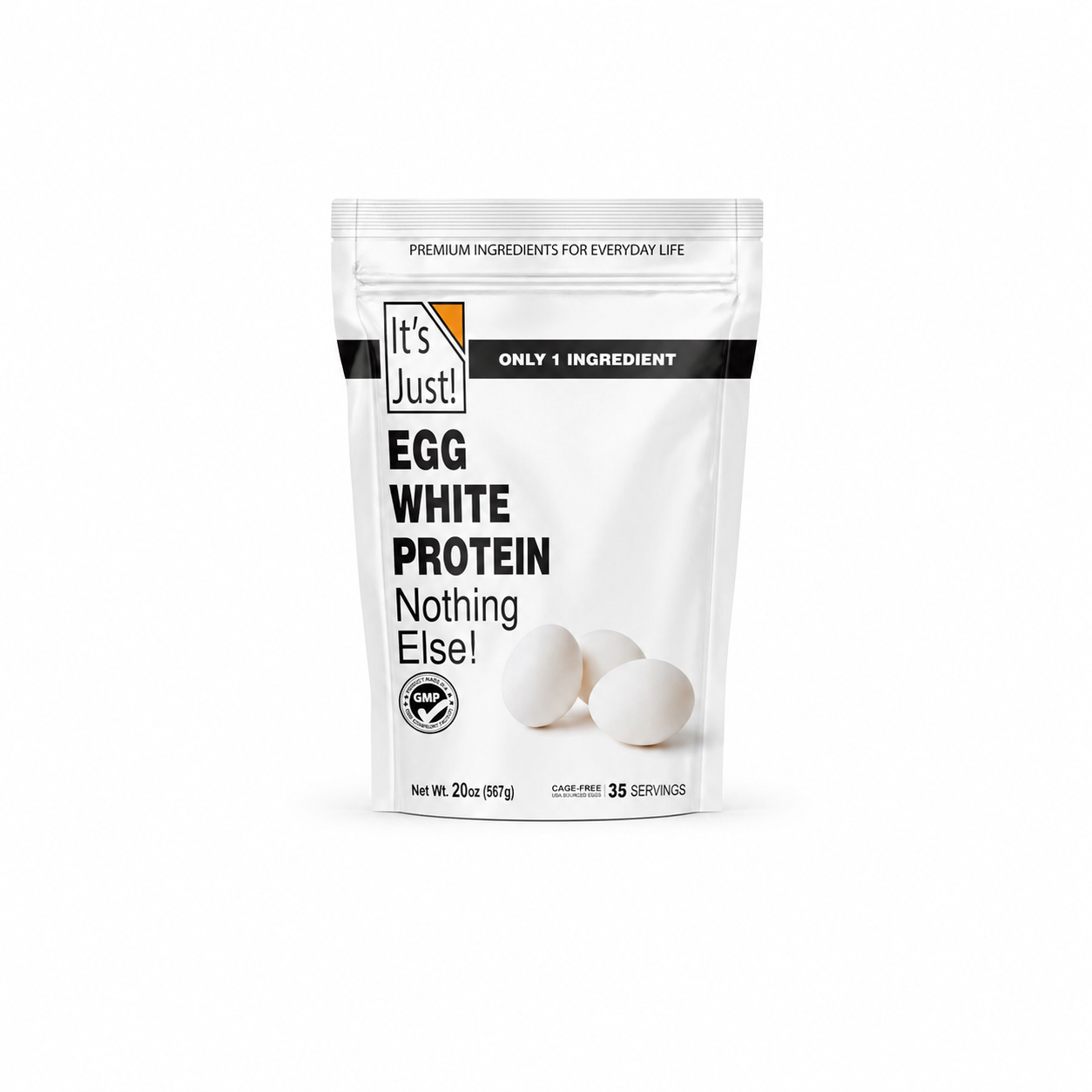 It's Just - Egg White Protein Powder, Dried Egg Whites Protein, Meringue Ingredient, Non-GMO, USA Farms, Unflavored